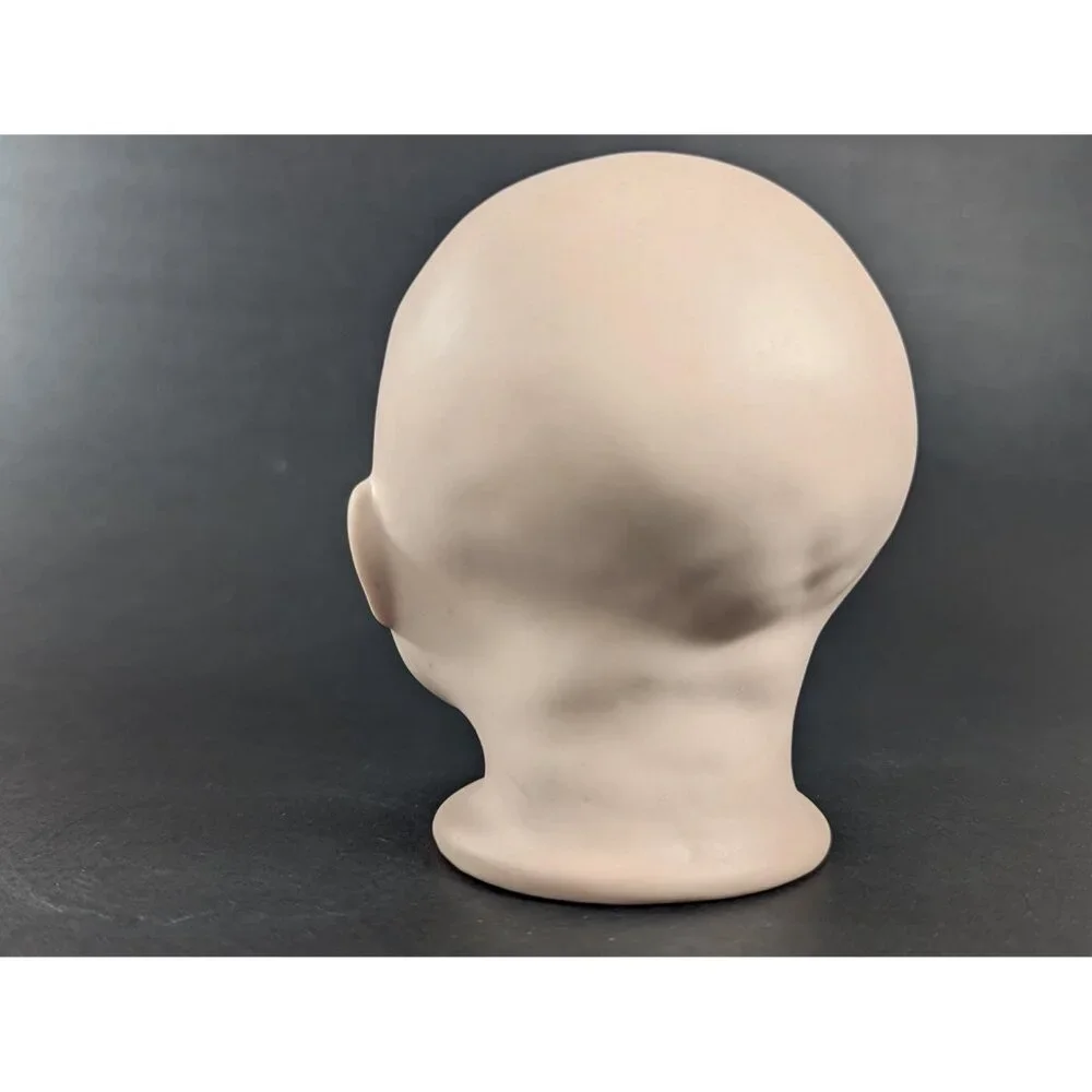 Vintage Creepy Baby porcelain Doll head, open eyes, old doll parts - Picture 8 of 14